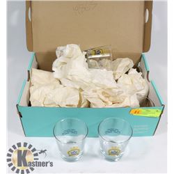 BOX OF 12 CANADIAN LEGION WHISKEY GLASSES