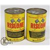 Image 1 : 2 SHALER RISLONE RACING LOGO OIL CANS. FULL