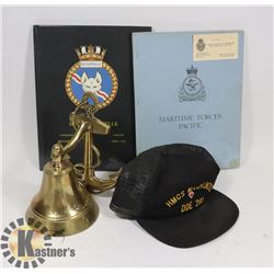 REPLICA NAVY SHIPS BELL WITH CAP AND BOOKLETS