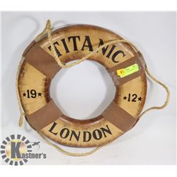 REPLICA TITANIC 1912 LIFE PRESERVER WALL HANGING