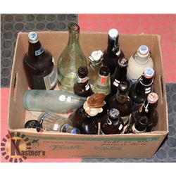 BOX OF VINTGE BOTTLES