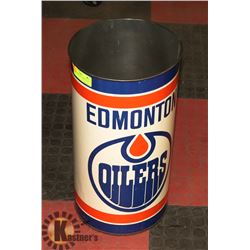 EDMONTON OILER GARBAGE CAN.