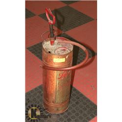 OLD COPPER FIRE EXTINGUISHER