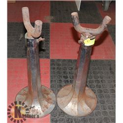 2PC VINTAGE WIRE SPOOL STAND.