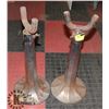 Image 1 : 2PC VINTAGE WIRE SPOOL STAND.