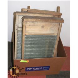 6 ANTIQUE WOOD WASH BOARDS