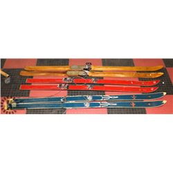 3 PAIRS OF VINTAGE CANADIAN MADE SKIS.