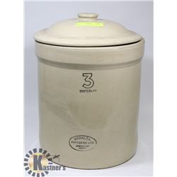 MEDALTA #3 IMPERIAL COVERED CROCK .