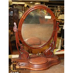 ANTIQUE VANITY COUNTERTOP MIRROR.