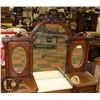Image 3 : ANTIQUE VICTORIAN SIDEBOARD WITH INLAID SATIN &