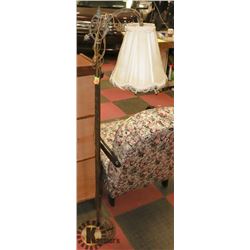 VINTAGE BRASS FLOOR STANDING READING LAMP