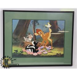 EXCLUSIVE BAMBI COMMEMORATIVE DISNEY STORE FRAMED