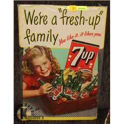 VINTAGE 1946 7UP STORE DISPLAY ADVERTISEMENT