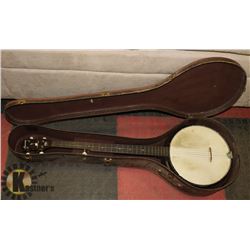 VINTAGE APPROX 1950 HARMONY 5 STRING BANJO WITH