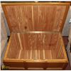 Image 2 : OAK CEDAR LINED STORAGE CHEST, 39"X25"X25"