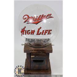 VINTAGE MILLER HIGH LIFE PEANUT DISPENSER 14" TALL