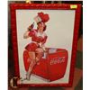 Image 1 : VINTAGE STYLE COCA-COLA FRAMED ADVERTISING 28" X40