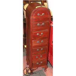 SOLID WOOD CURVED TOP TALL CHEST