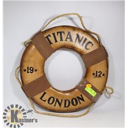REPLICA TITANIC 1912 LIFE PRESERVER WALL HANGING