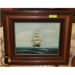 VINTAGE SIGNED "JACKSON" CANVAS FRAMED