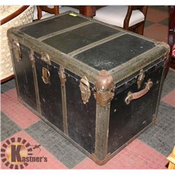 ANTIQUE DOUBLE INSERT STEAMER TRUNK
