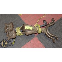 CAST IRON ANDIRONS FOR FIREPLACE