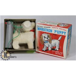 VINTAGE BATTERY OPERATED TOY MARATHON PUPPY WITH