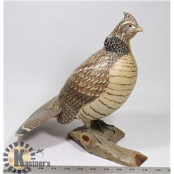 PAINTED WOODEN BIRD BY F.B. SMITH MOSSBANK SK