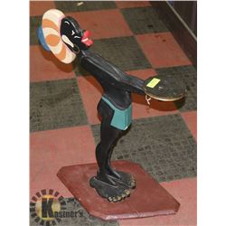 1940'S BLACK BUTTLER/SERVER