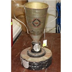 1960'S FOLK ART BOWLING TROPHY