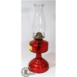 1940'S RED OIL LAMP MADE IN USA