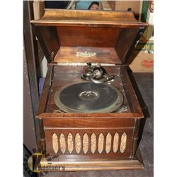 ANTIQUE 78'S DESKTOP RECORD PLAYER.