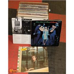 BOX OF RECORDS MOSTLY ROCK AND POP. COLLECTIBLES