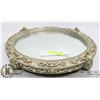 Image 1 : SILVER TRIMMED MIRROR TRAY.