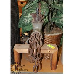 FOLK ART TRANSFORMED MEAT GRINDER