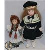 Image 1 : SET OF 2 PORCELAIN DOLLS WITH CLOTHING.