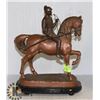 Image 1 : BRONZE 1930'S STATUE HORSE SOLDIER