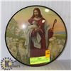 Image 1 : VINTAGE CONVEX GLASS JESUS LAMB PICTURE
