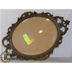 1900'S CONVEX GLASS METAL FRAME GOLD