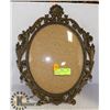 Image 1 : 1900'S CONVEX GLASS METAL FRAME GOLD