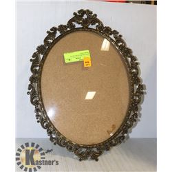 1900'S CONVEX GLASS METAL FRAME GOLD