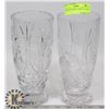 Image 1 : PAIR OF PINWHEEL CRYSTAL VASES
