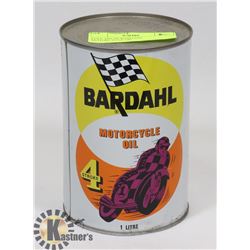 FULL TIN OF BARDAHL MOTORCYCLE OIL