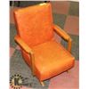 Image 1 : 1970S CHILDS ORANGE ROCKING CHAIR.