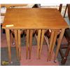 Image 1 : MID CENTURY TEAK NESTING TABLES 5 PIECES