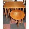 Image 2 : MID CENTURY TEAK NESTING TABLES 5 PIECES