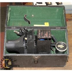 ANTIQUE GLASS SLIDE PROJECTOR