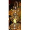Image 1 : ANTIQUE VICTORIA GLASS OIL LAMP 18" TALL