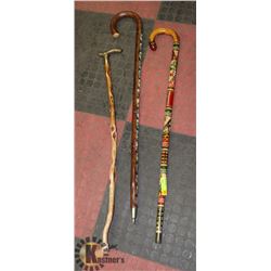 LOT OF 3 ESTATE CANES