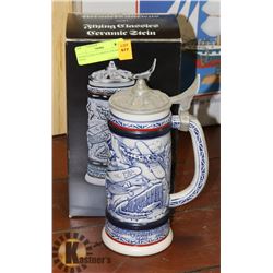AVON FLYING CLASSICS CERAMIC STEIN.